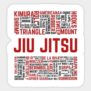 Jiu Jitsu Submissions Shirt Sticker